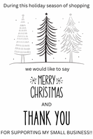 Christmas Thank You Stickers