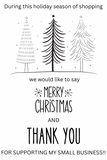 Christmas Thank You Stickers